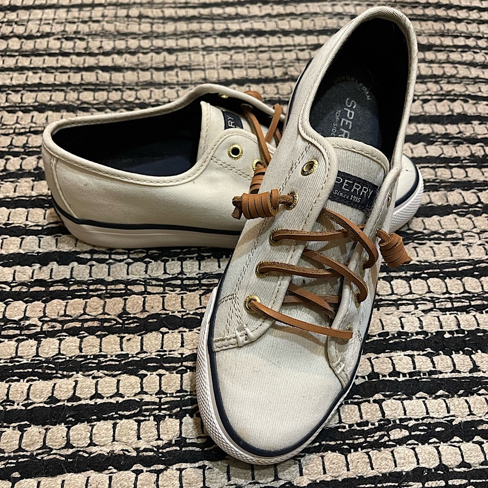 Sperry White Slip Ons